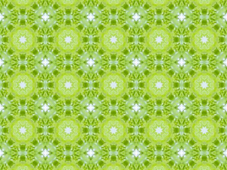 Green abstract kaleidoscope background texture, star designの写真素材