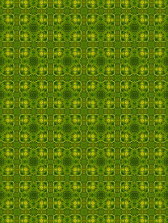 Green abstract kaleidoscope background texture, star design