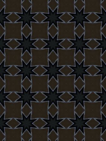 Brown Ethnic pattern. Abstract kaleidoscope fabric design.