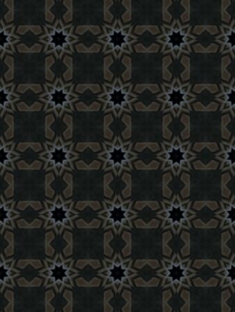 Brown Ethnic pattern. Abstract kaleidoscope fabric design.