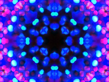 Light blue abstract kaleidoscope seamless background patternの写真素材