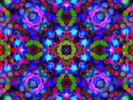 Abstract kaleidoscopic texture or background pattern design, purple colorの写真素材