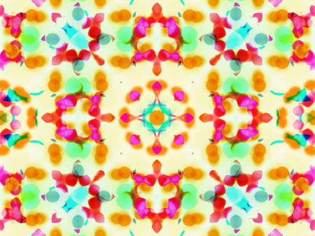 abstract colorful seamless pattern kaleidoscope, star paintingの写真素材