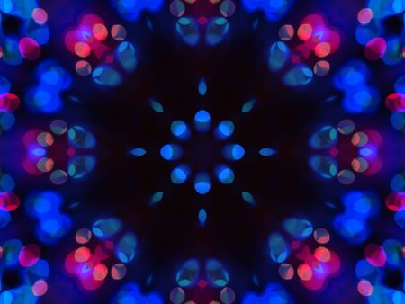 Light blue abstract kaleidoscope seamless background patternの写真素材