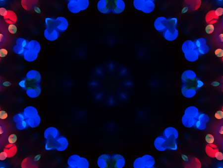 Light blue abstract kaleidoscope seamless background patternの写真素材