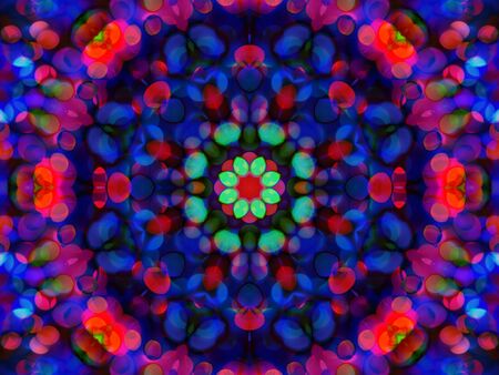 Abstract kaleidoscopic texture or background pattern design, purple colorの写真素材