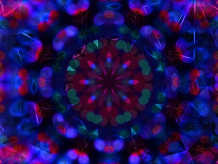 Light blue abstract kaleidoscope seamless background patternの写真素材