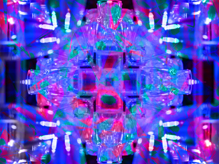 Abstract purple blue pattern texture, kaleidoscope seamless backgroundの写真素材