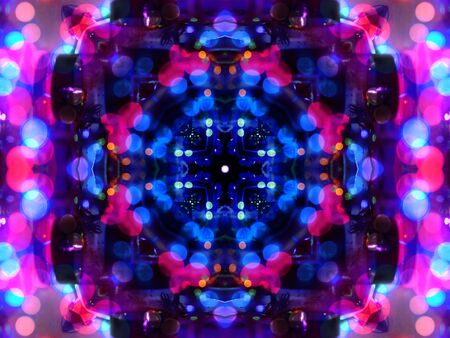 Abstract kaleidoscopic texture or background pattern design, purple colorの写真素材