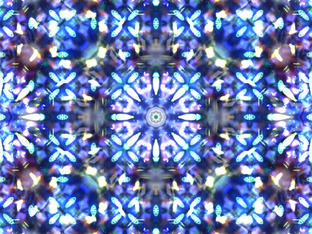Light blue abstract kaleidoscope seamless background patternの写真素材