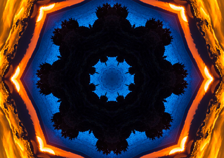 Colorfull abstract Kaleidoscopic pattern texture, star backgrondの写真素材