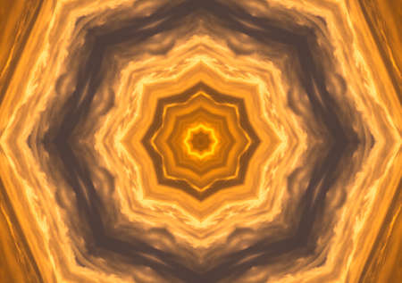 Abstract red and yellow kaleidoscope seamless pattern