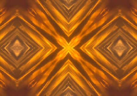 Pattern of Macro marigold orange flower, kaleidoscopeの写真素材