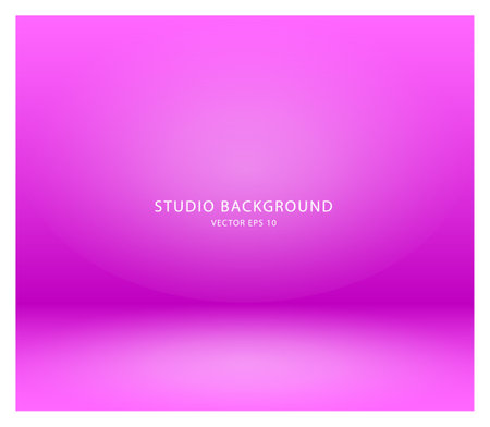 Stage showcase for presentations, stage layout. The studio background is pink. Vector illustration.のイラスト素材