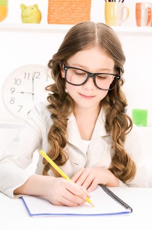 bright picture of learning elementary school studentの写真素材