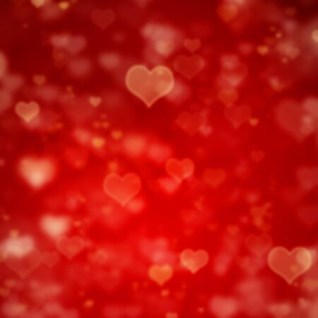 blured valentine s day red background with hearts