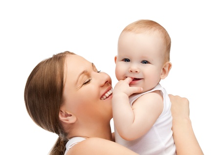 picture of happy mother with adorable baby の写真素材