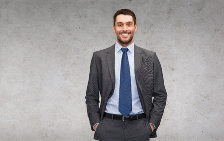 business and office concept - handsome buisnessmanの写真素材