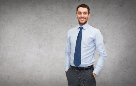 business and office concept - handsome buisnessmanの写真素材