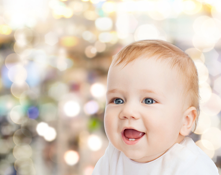 child and toddler concept - smiling little babyの写真素材
