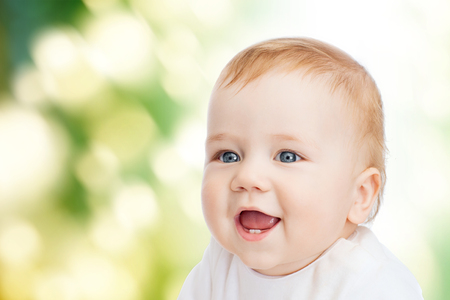 child and toddler concept - smiling little babyの写真素材