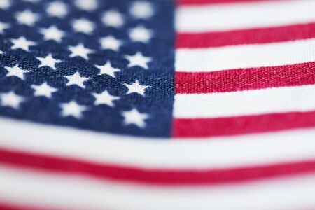 american independence day, patriotism and nationalism concept - close up of american flagの写真素材
