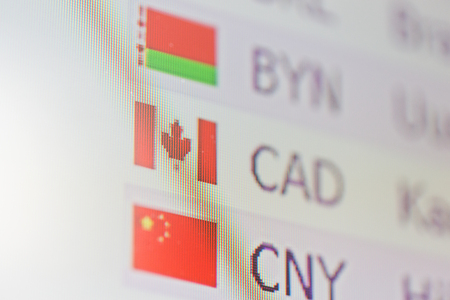 digital display with currency exchange rates