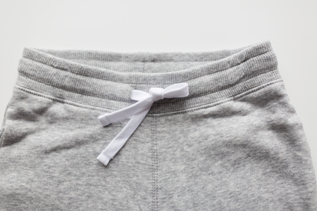 close up of sports trousers on white backgroundの写真素材