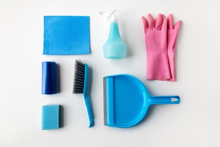 cleaning stuff on white background