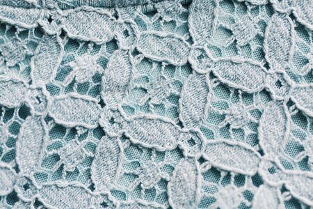 close up of lace textile or fabric backgroundの写真素材