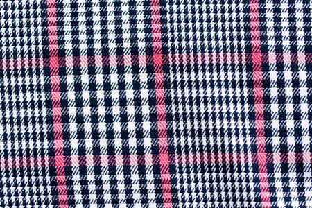 close up of checkered textile or fabric background