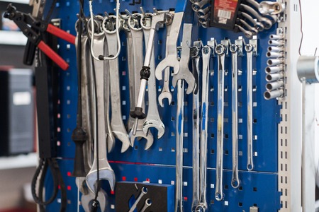 tools set at car workshopの写真素材