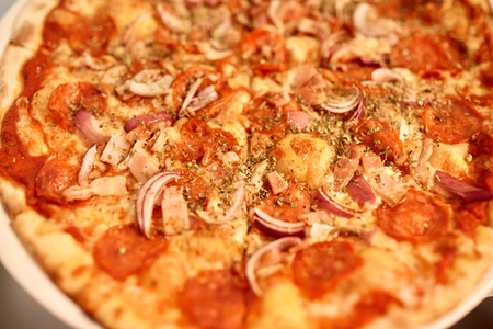 close up of pizzaの写真素材