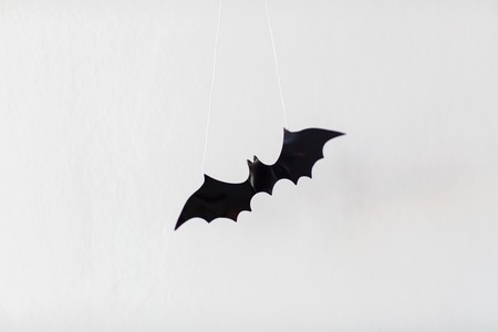 halloween decoration of bat over white backgroundの写真素材