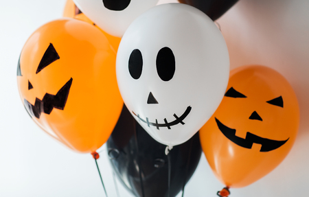 Scary air balloons decoration for halloween partyの写真素材