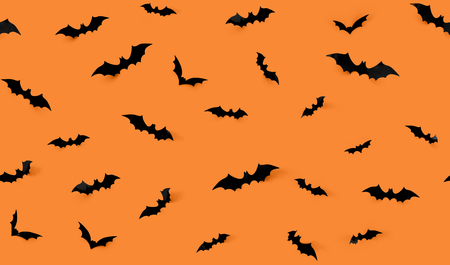 seamless pattern with halloween batsの写真素材