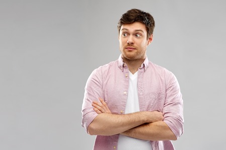 shocked young manの写真素材