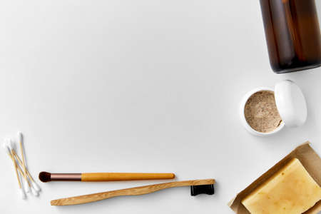 natural cosmetics and bodycare eco productsの写真素材