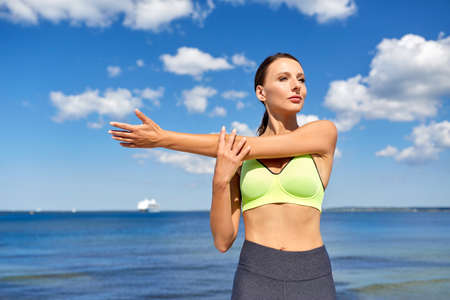 young woman doing sports outdoors