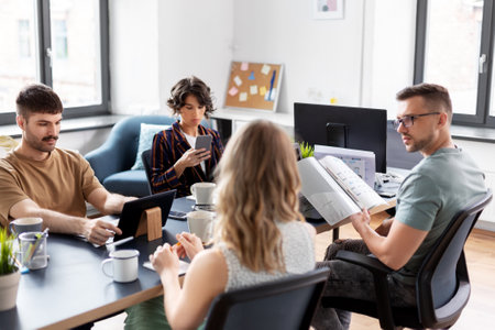 business team or startuppers working at office