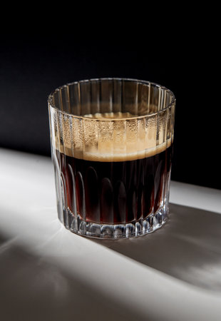 glass of coffee on table
