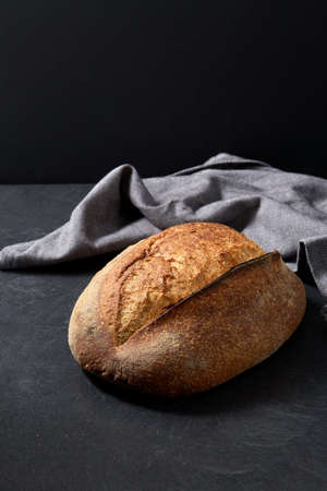 homemade craft bread on table