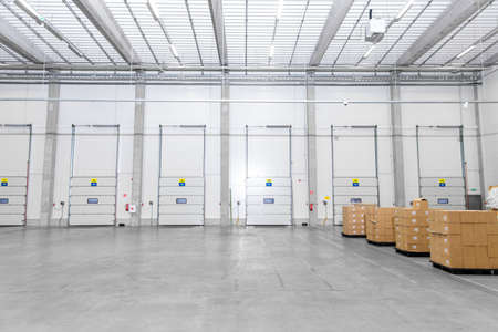 cargo storing at warehouse shelves