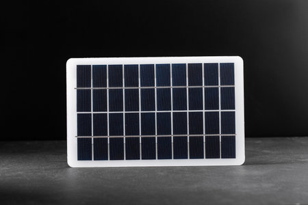 close up of solar battery on black backgroundの写真素材