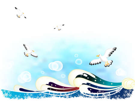 Background Collection Vol.01_blue seaのイラスト素材