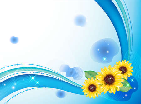 Background Collection Vol.01_Sunflower of summerのイラスト素材