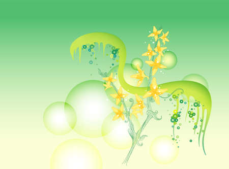 Background Collection Vol.01_ Forsythia in springのイラスト素材