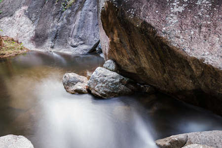 Mountain creek in the national park, long exposureの写真素材