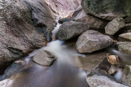 Mountain creek in the national park, long exposureの写真素材
