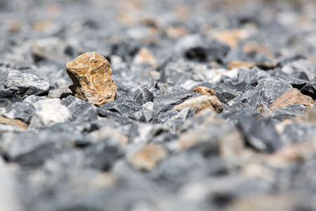 selective focus one of  rock on a  groundの写真素材